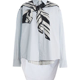 Brandon Maxwell Keegan Relaxed Boyfriend Button Up - Vermillion