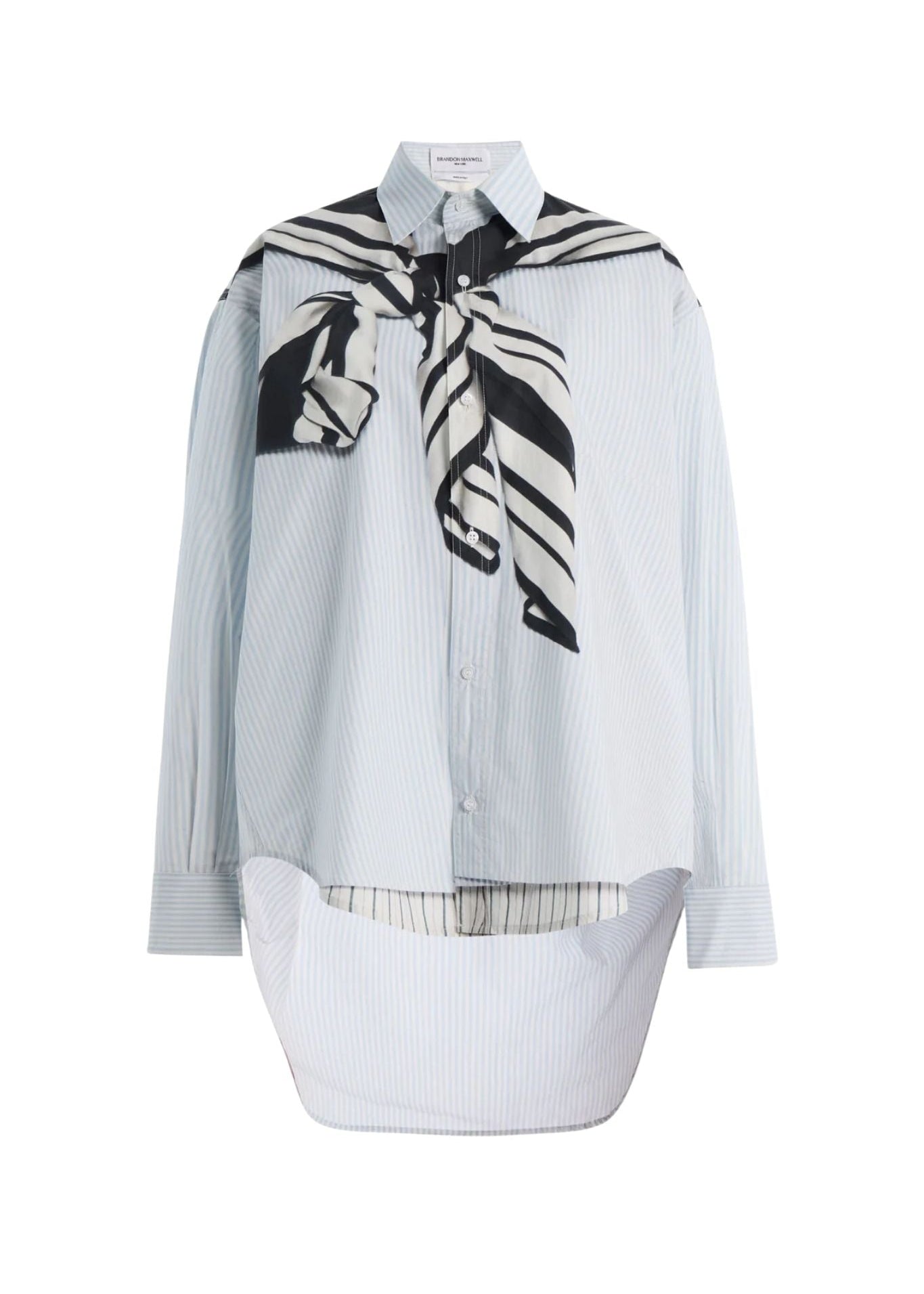 Brandon Maxwell Keegan Relaxed Boyfriend Button Up - Vermillion