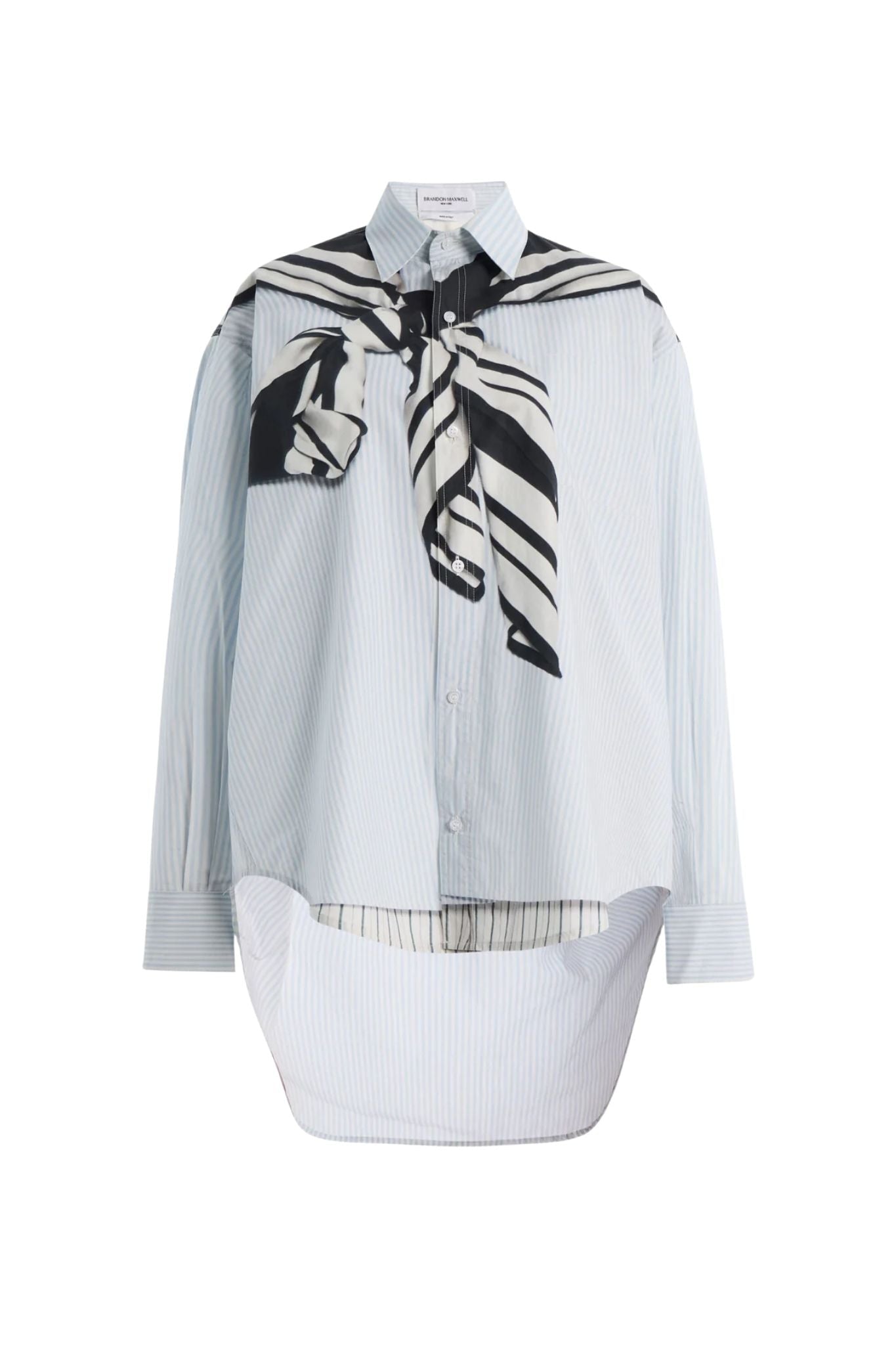 Brandon Maxwell Keegan Relaxed Boyfriend Button Up - Vermillion