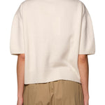 Brandon Maxwell Kinley Cropped Henley - Vermillion