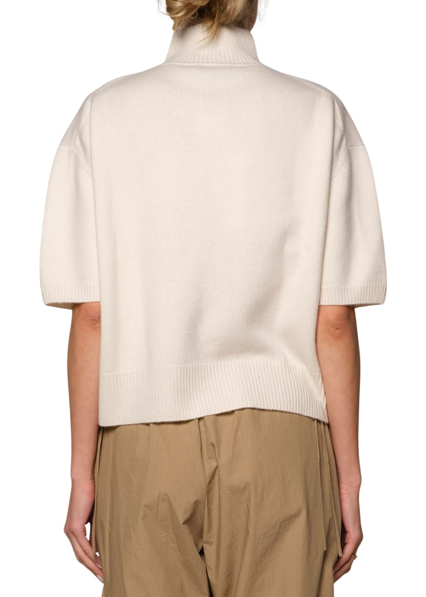 Brandon Maxwell Kinley Cropped Henley - Vermillion
