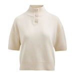 Brandon Maxwell Kinley Cropped Henley - Vermillion