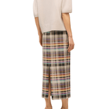 Brandon Maxwell Kinley Cropped Henley w/ Elbow Length Sleeves - Vermillion
