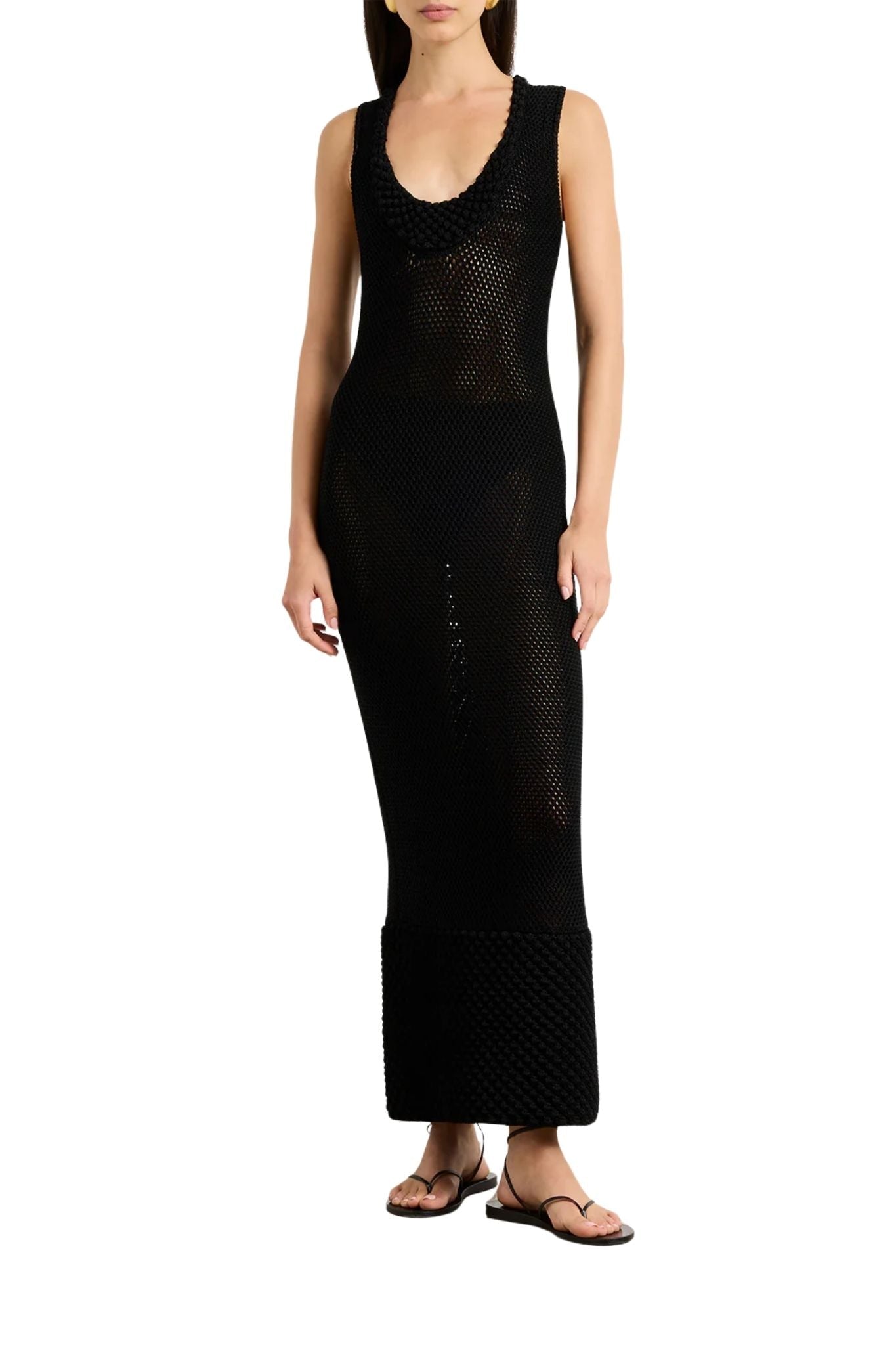 Brandon Maxwell Lou Lou Knit Dress - Vermillion