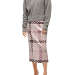 Brandon Maxwell Maris Cashmere English Rib Sweater w/ V-neck - Vermillion