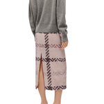 Brandon Maxwell Maris Cashmere English Rib Sweater w/ V-neck - Vermillion