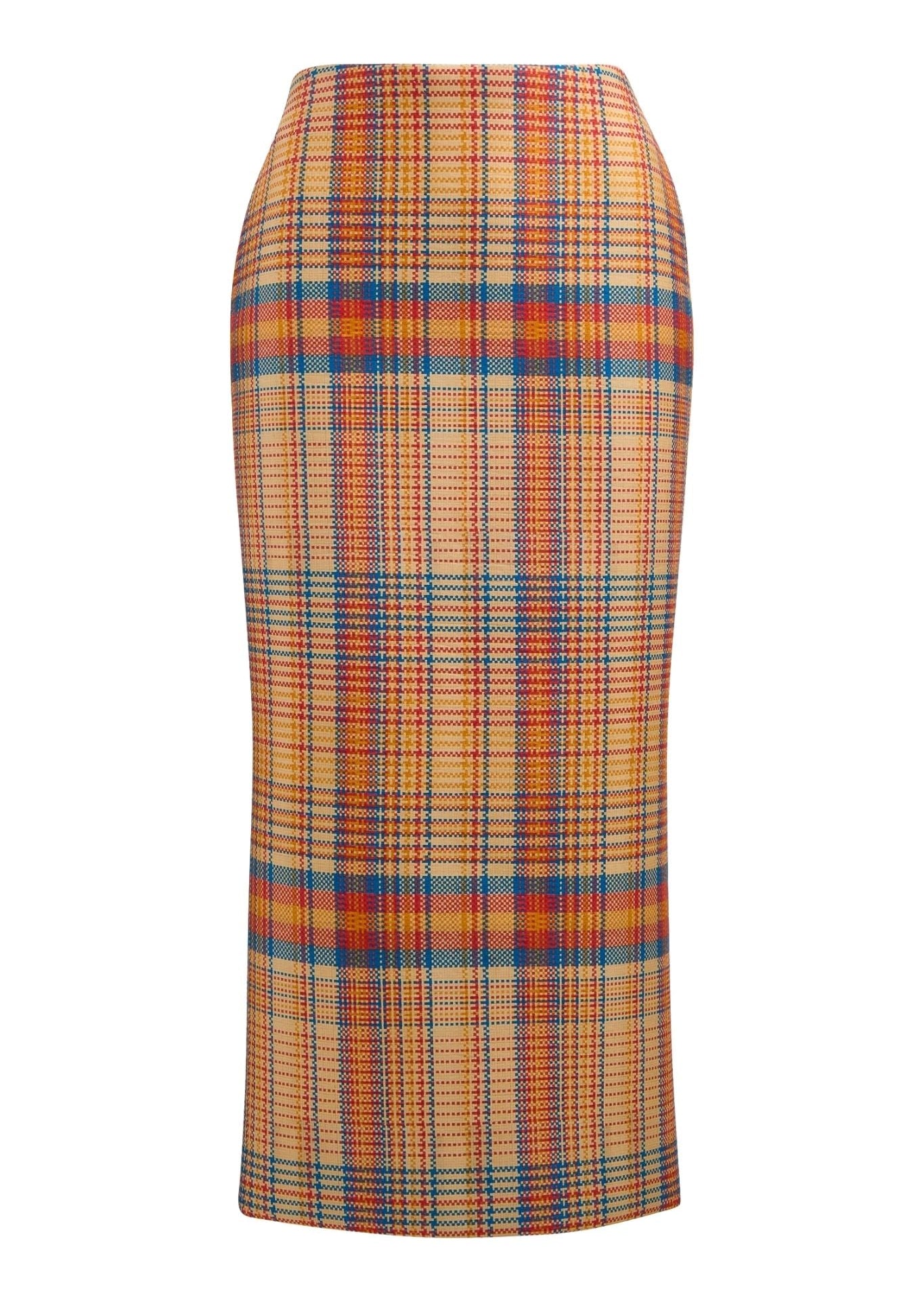 Brandon Maxwell Mercer Bonded Pencil Skirt - Vermillion