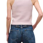 Brandon Maxwell Reese V-Neck Knit Tank - Vermillion