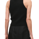 Brandon Maxwell Reese V-Neck Knit Tank - Vermillion