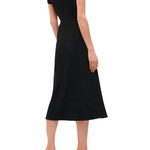 Brandon Maxwell Ridley Short Sleeve Midi Dress - Vermillion