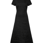 Brandon Maxwell Ridley Short Sleeve Midi Dress - Vermillion