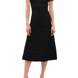 Brandon Maxwell Ridley Short Sleeve Midi Dress - Vermillion