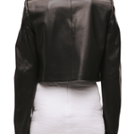 Brandon Maxwell Ryder Crew Neck Single Breasted Box Jacket - Vermillion
