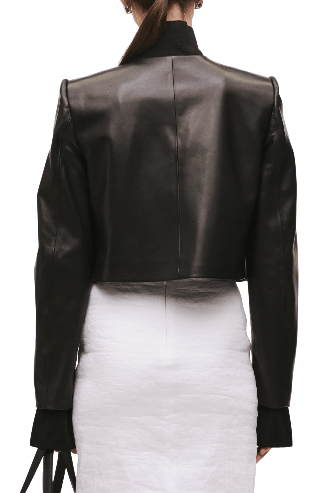 Brandon Maxwell Ryder Crew Neck Single Breasted Box Jacket - Vermillion