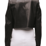 Brandon Maxwell Ryder Crew Neck Single Breasted Box Jacket - Vermillion