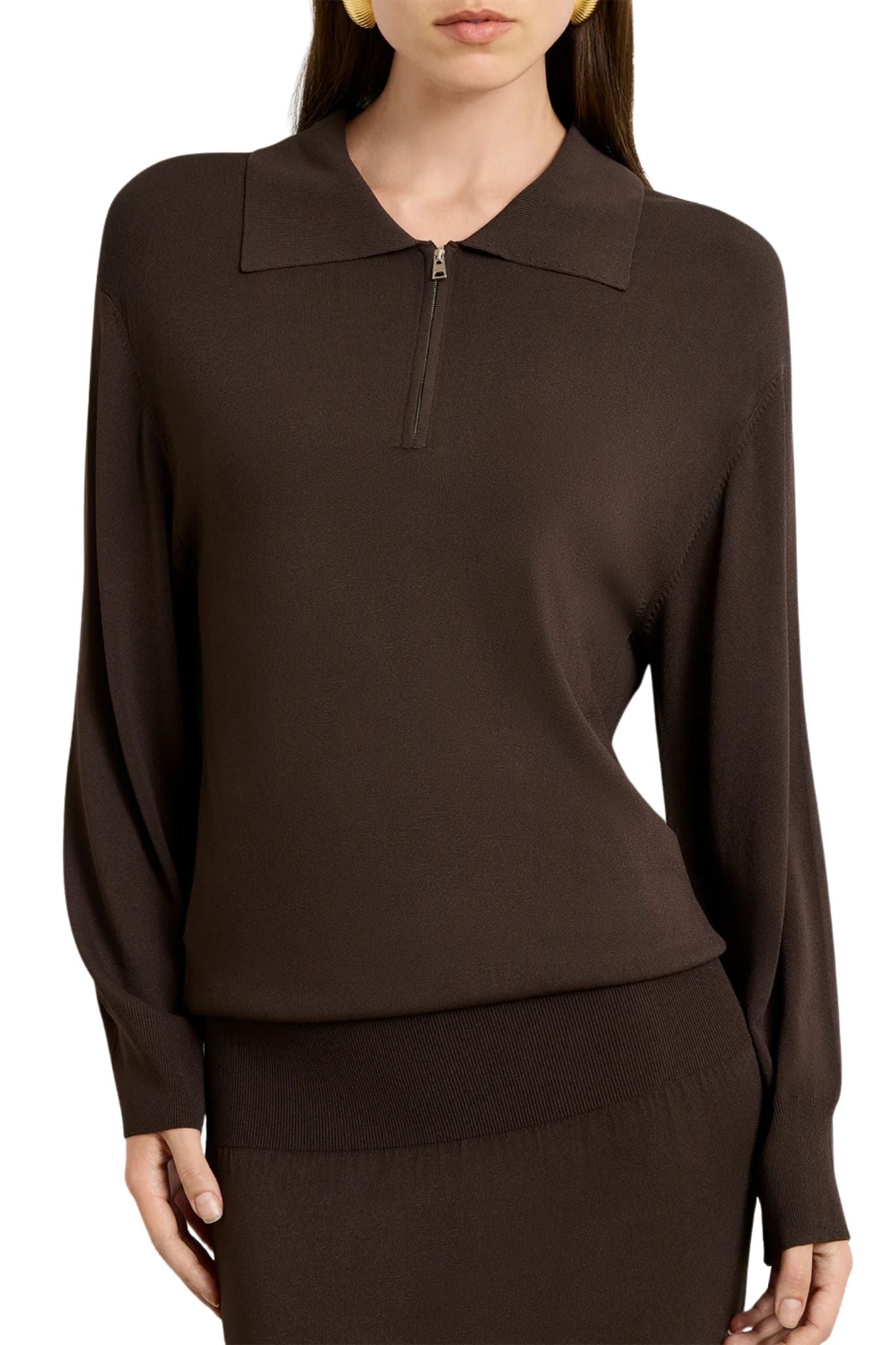 Brandon Maxwell Sabine Polo Dress - Vermillion