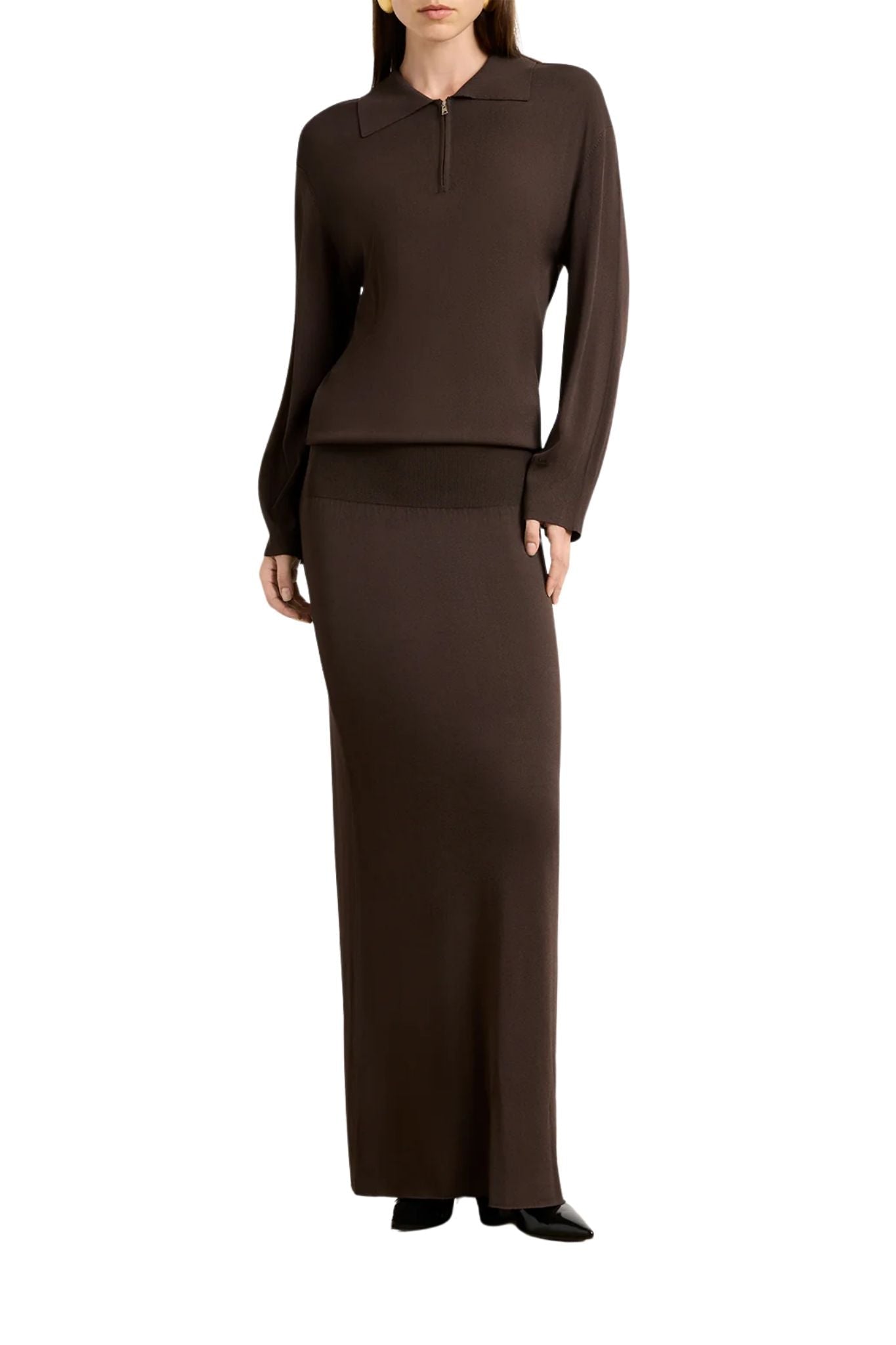 Brandon Maxwell Sabine Polo Dress - Vermillion