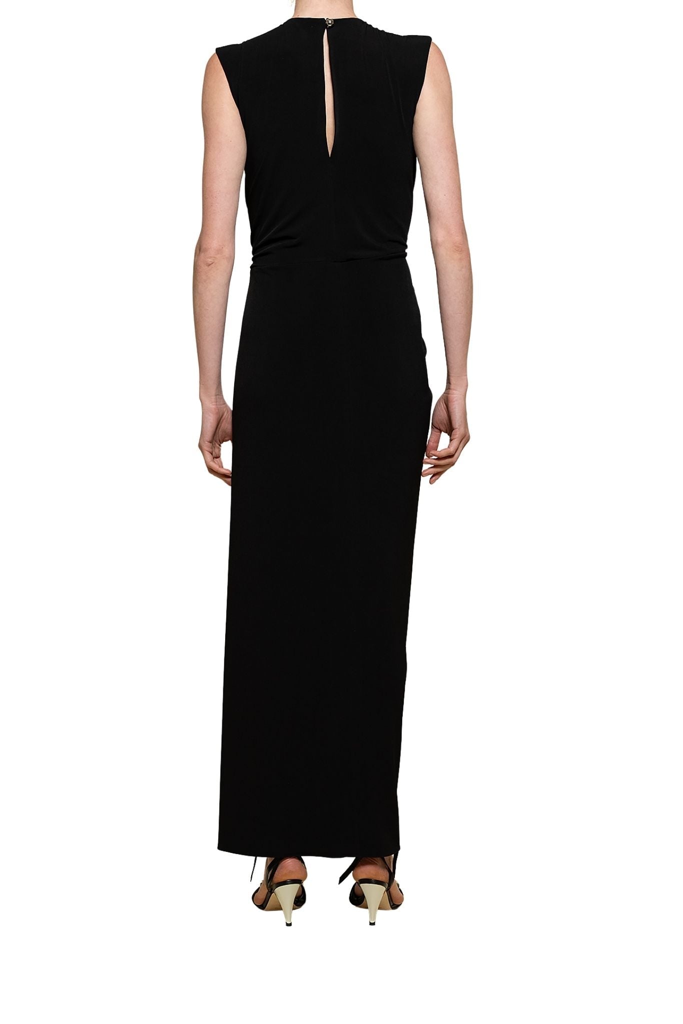 Brandon Maxwell Serena V - Neck Dress - Vermillion