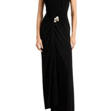 Brandon Maxwell Serena V - Neck Dress - Vermillion