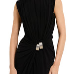 Brandon Maxwell Serena V - Neck Dress - Vermillion