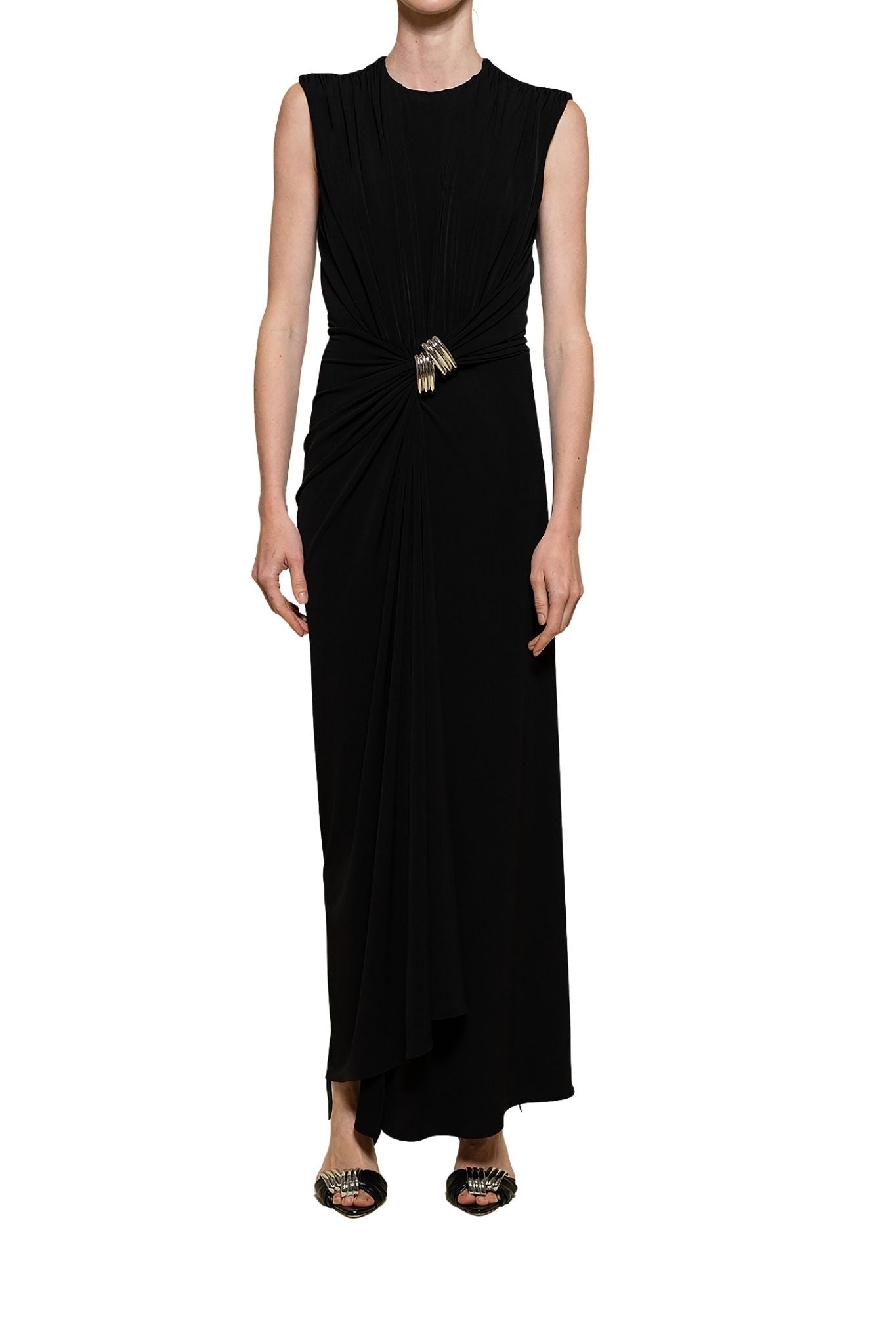 Brandon Maxwell Serena V - Neck Dress - Vermillion