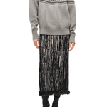 Brandon Maxwell Sinclair Pleated Pencil Skirt - Vermillion