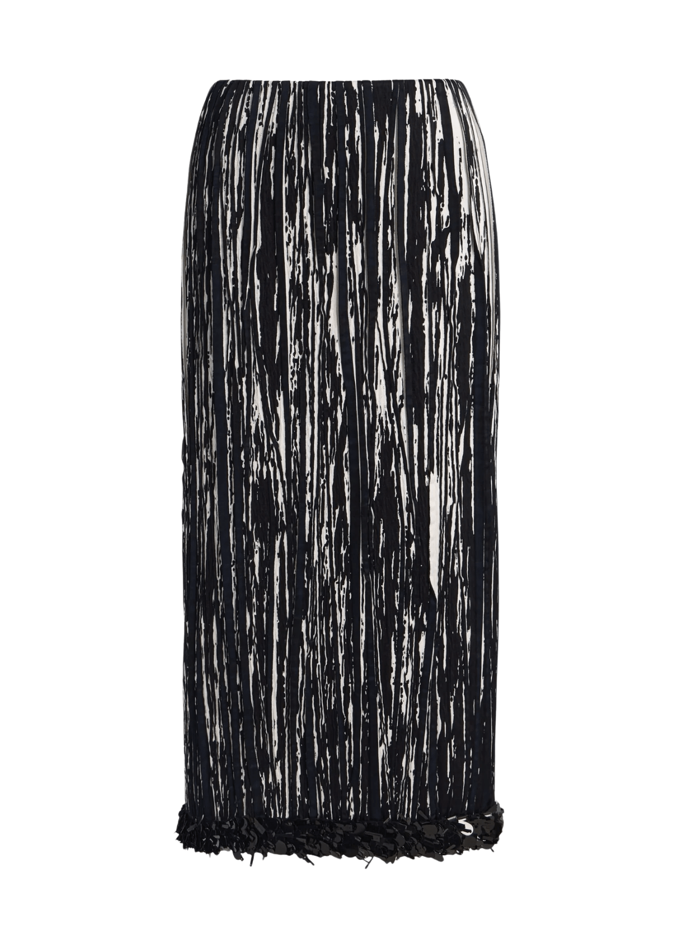 Brandon Maxwell Sinclair Pleated Pencil Skirt - Vermillion