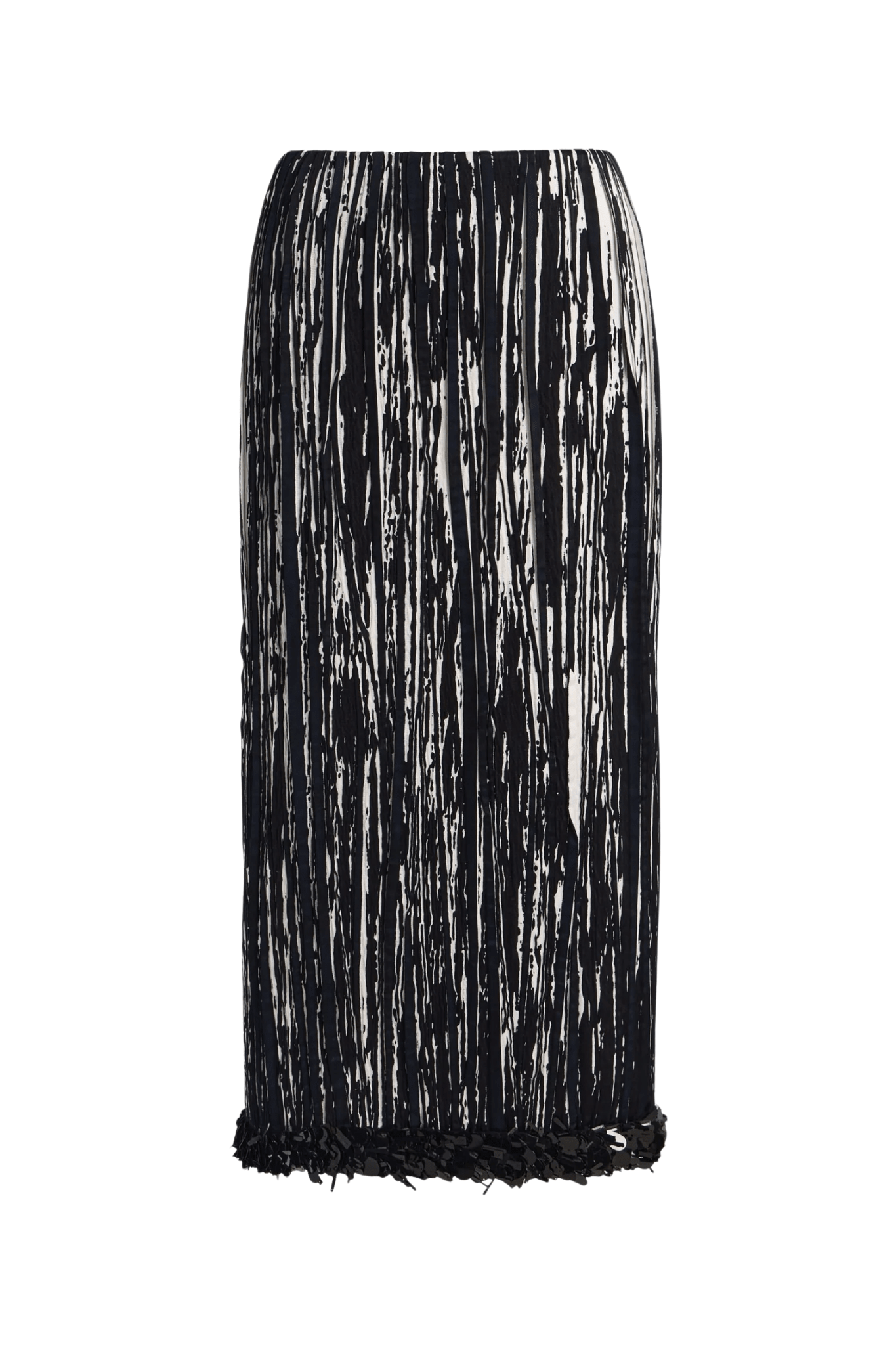 Brandon Maxwell Sinclair Pleated Pencil Skirt - Vermillion