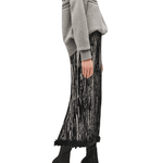 Brandon Maxwell Sinclair Pleated Pencil Skirt - Vermillion