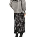 Brandon Maxwell Sinclair Pleated Pencil Skirt - Vermillion