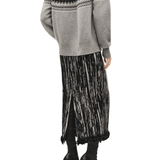 Brandon Maxwell Sinclair Pleated Pencil Skirt - Vermillion