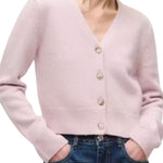 Brandon Maxwell Sloane Silk Cashmere Cardigan Sweater - Vermillion