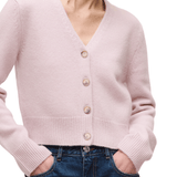 Brandon Maxwell Sloane Silk Cashmere Cardigan Sweater - Vermillion