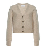 Brandon Maxwell Sloane Silk Cashmere Cardigan Sweater - Vermillion