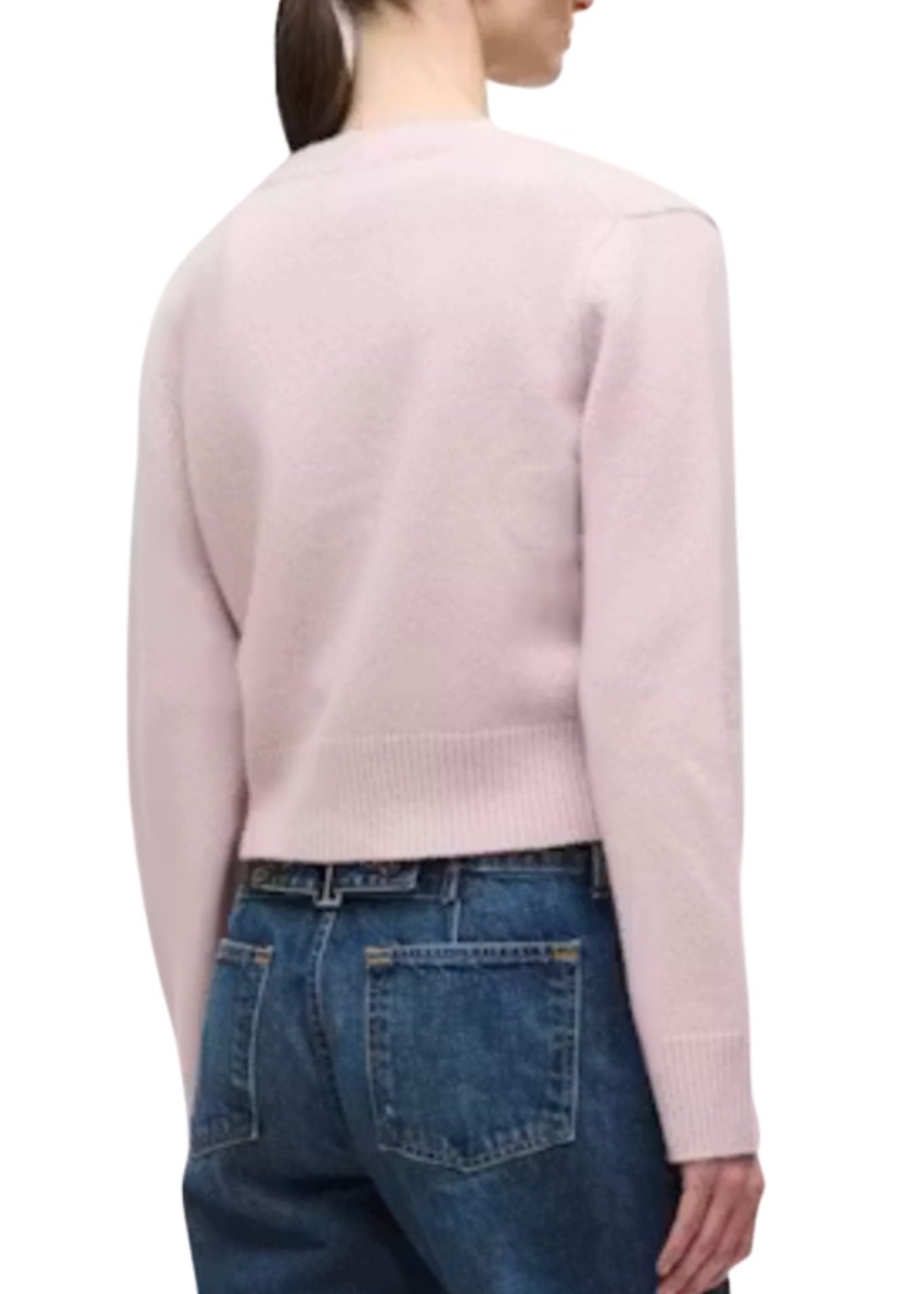 Brandon Maxwell Sloane Silk Cashmere Cardigan Sweater - Vermillion