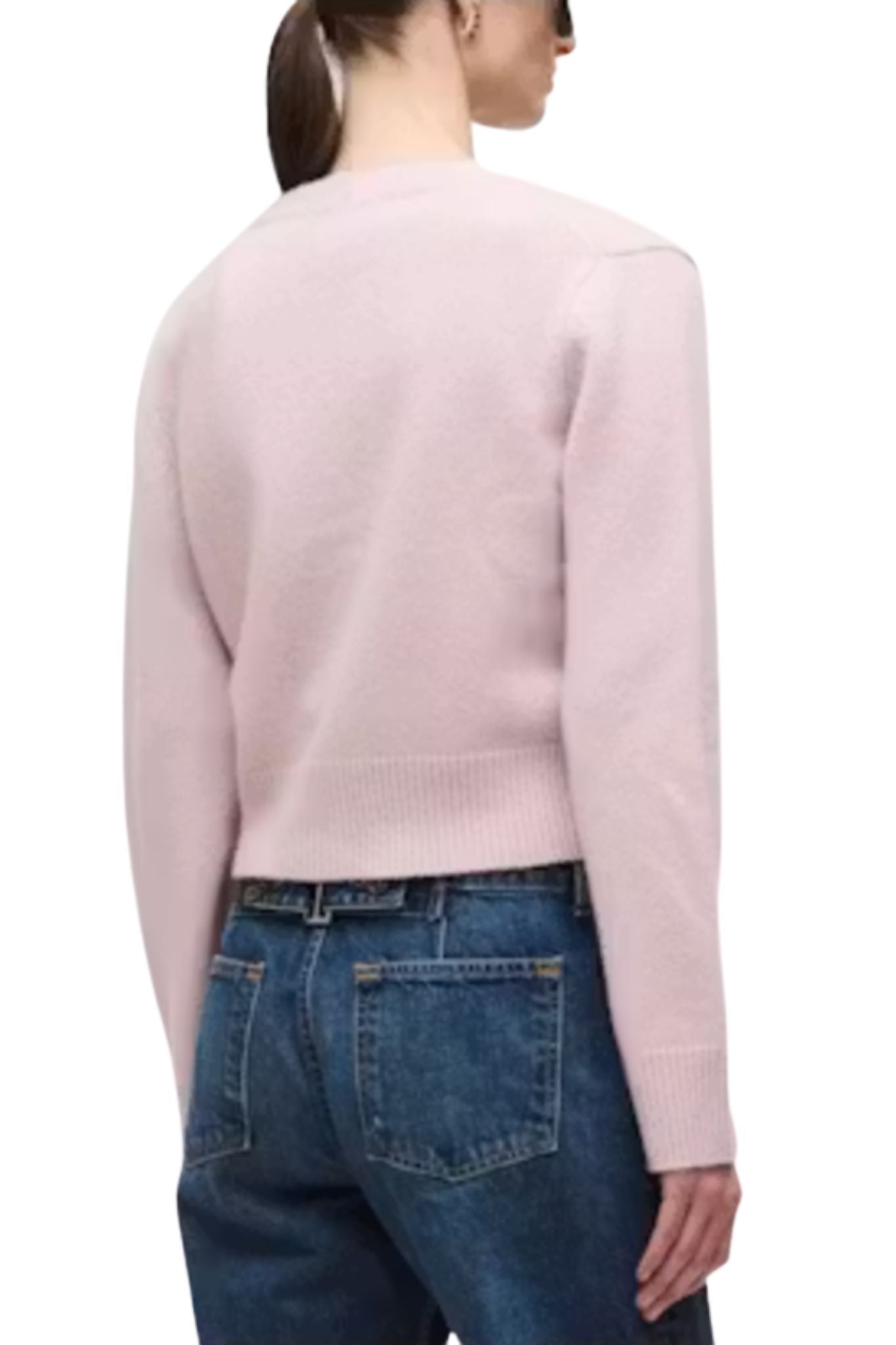 Brandon Maxwell Sloane Silk Cashmere Cardigan Sweater - Vermillion