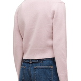 Brandon Maxwell Sloane Silk Cashmere Cardigan Sweater - Vermillion