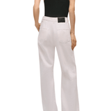 Brandon Maxwell Stevie Wide Leg Jean w/ Cargo Detail - Vermillion