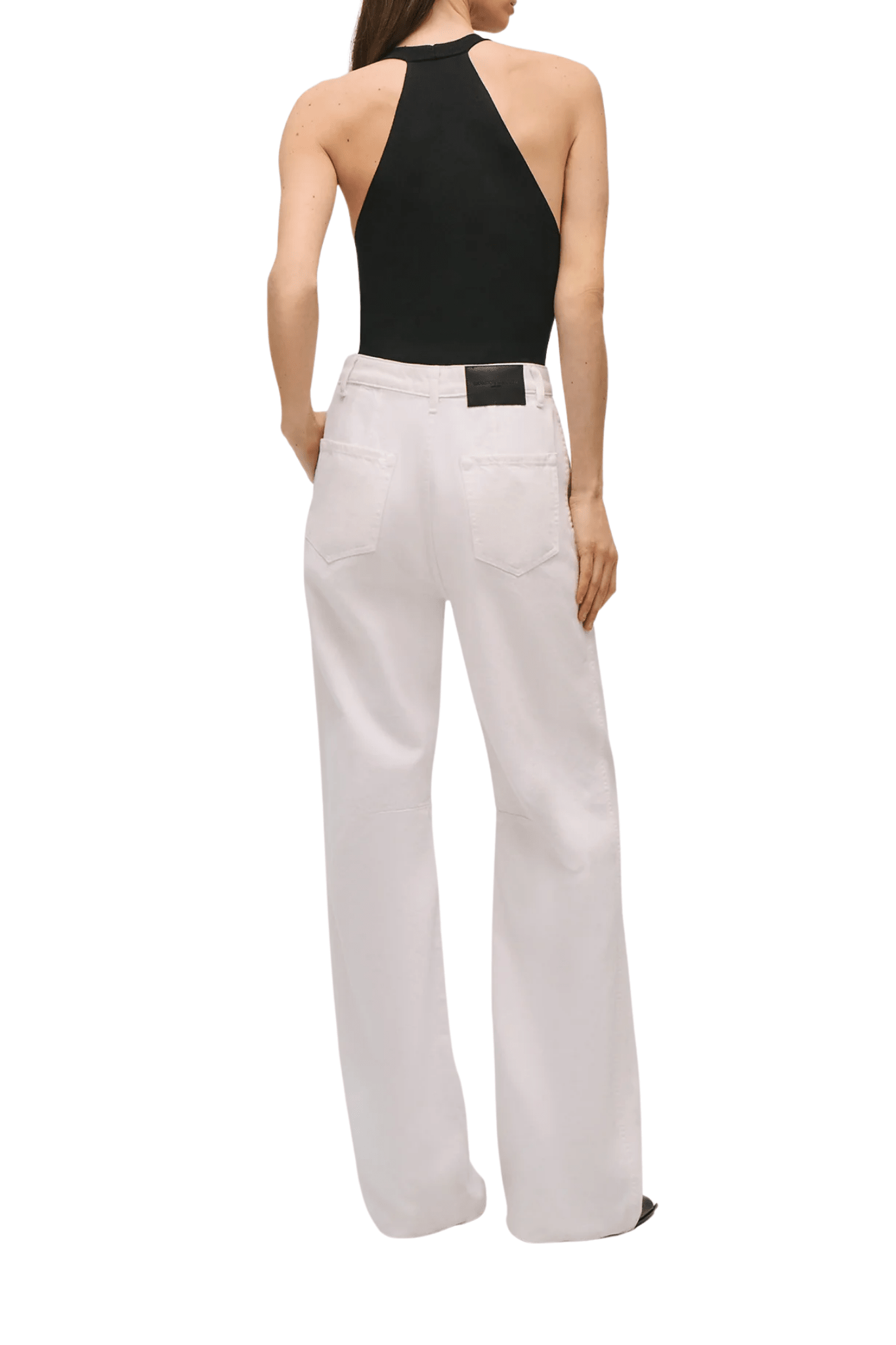 Brandon Maxwell Stevie Wide Leg Jean w/ Cargo Detail - Vermillion