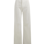 Brandon Maxwell Stevie Wide Leg Jean w/ Cargo Detail - Vermillion