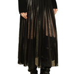 Brandon Maxwell The Alix Skirt With Leather Strip Embroidery - Vermillion