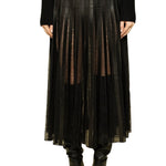 Brandon Maxwell The Alix Skirt With Leather Strip Embroidery - Vermillion