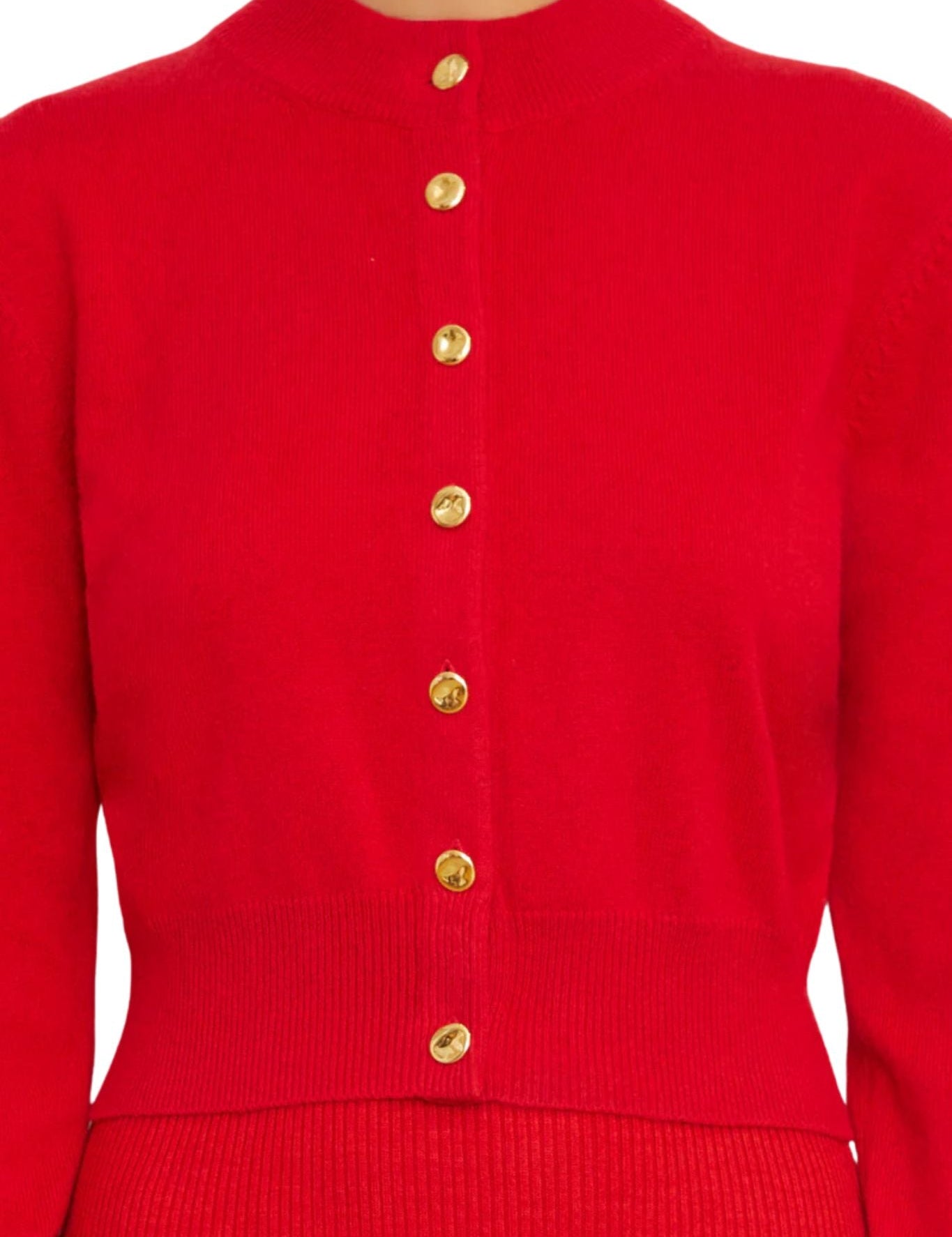 Brandon Maxwell The Aubrey Shrunken Cardigan - Vermillion