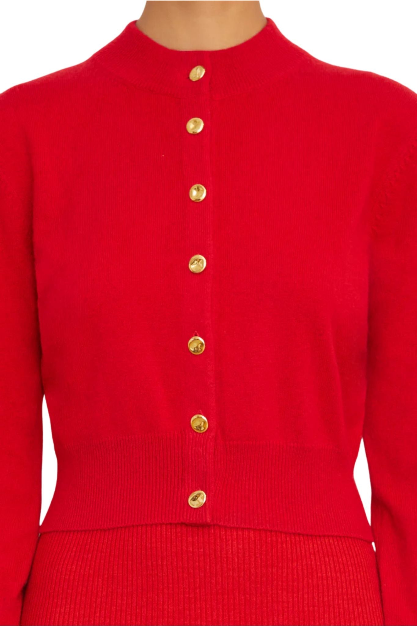 Brandon Maxwell The Aubrey Shrunken Cardigan - Vermillion