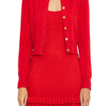 Brandon Maxwell The Aubrey Shrunken Cardigan - Vermillion