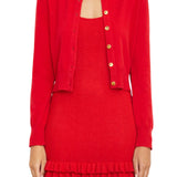 Brandon Maxwell The Aubrey Shrunken Cardigan - Vermillion