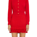 Brandon Maxwell The Aubrey Shrunken Cardigan - Vermillion