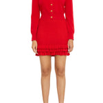 Brandon Maxwell The Aubrey Shrunken Cardigan - Vermillion