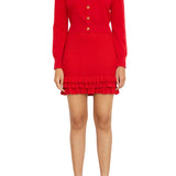 Brandon Maxwell The Aubrey Shrunken Cardigan - Vermillion