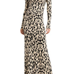 Brandon Maxwell The Camille Hand Printed Cashmere Turtleneck Dress - Vermillion